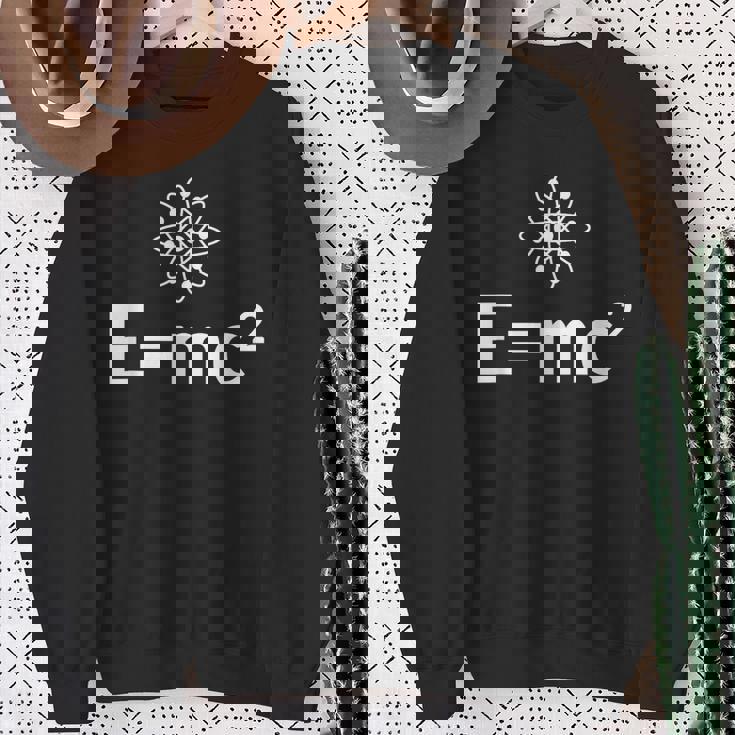 Fun EMc^2方程式 物理学 相対性 アトムロゴ EMc2 スウェットシャツ 年配の女性への贈り物